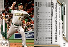 Mike Fiers 2020 Topps Baseball Card 212  Oakland Athletics