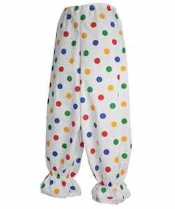 Adults Children in Need Pudsey Multicoloured Polka Dot Fancy Dress Clown Pants - Picture 1 of 1