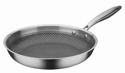 GSW Edelstahl Bratpfanne Induktion Tri-Ply Gastro Ø 28 cm Silber NEU - Bild 1 von 4