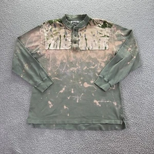 Cabela's Sweatshirt Herren Large Grün Camouflage Langarm Henley Outdoor Gear - Bild 1 von 7