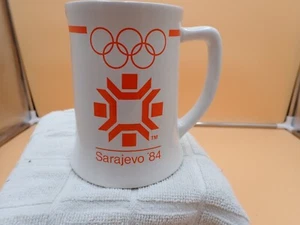 Sarajevo Olympic Winter Games 1984 Beer Stein/Large Coffee Mug Wallace Berrie 5" - Picture 1 of 4