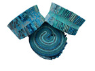 JELLY ROLL Strips 40 x 2.5", 100% Cotton Batik, Blue Tones