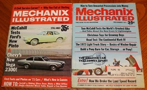 Mechanix Illustrated Magazine Sept 1970 December 1971 Ford Pinto Chevy Vega 2300 - Picture 1 of 1