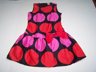 The Children's Place Girls Dress Multicolor w/Polka Dots and Bow Size 12 NWT - Image 1 of 4