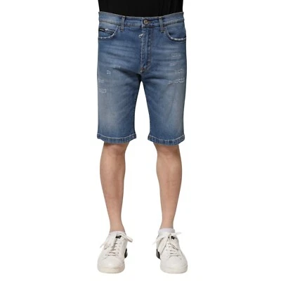 Pantalones Cortos DOLCE & GABBANA Azul Algodón Elástico Hombres Denim Bermuda IT44/W30/XS 750usd Foto 1 de 4