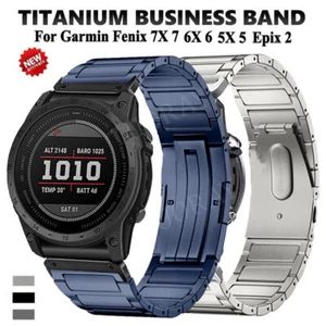 Correa de reloj de titanio de ajuste rápido para Garmin Fenix 7 7X 6 6X Epix Pro 5 5X 3HR - Imagen 1 de 23