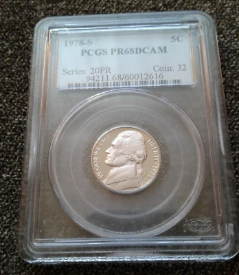 U.S COINS *1978-S 5 Cent PCGS* - PR68DCAM 5C - Image 1 of 4
