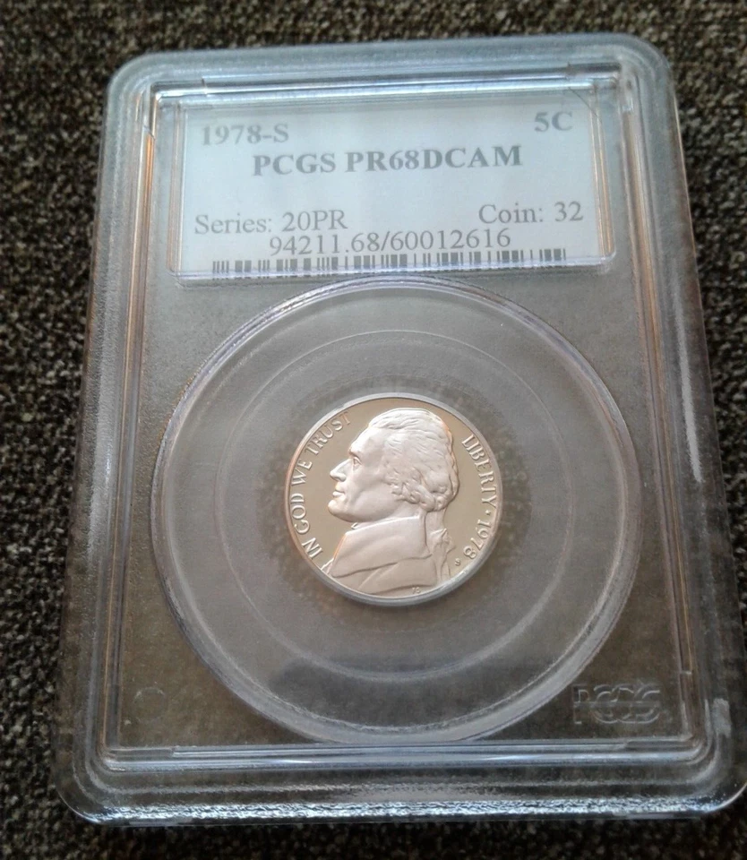 U.S COINS *1978-S 5 Cent PCGS* - PR68DCAM 5C - Image 1 of 4