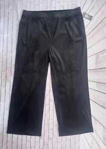 Vince Camuto Elegant Black Velvet wide Leg Pants Size 2X - Picture 1 of 10