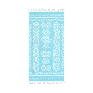 Toalla de playa grande Aztec Kilim goemétrica - 39 x 70 toalla de algodón turco suave - Imagen 1 de 5