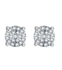 1/4 ct Diamond flower shaped stud earrings - Picture 1 of 5