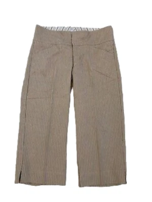 Dockers Ideal Fit Capri Pants Size 4 (31x19) Stretch Beige Striped Women's - Image 1 of 4