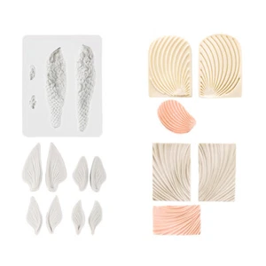 4 Pattern Fish Body,Tail,Fins Shape Silicone Fondant Mold DIY Sugarcraft Decor - Picture 1 of 15