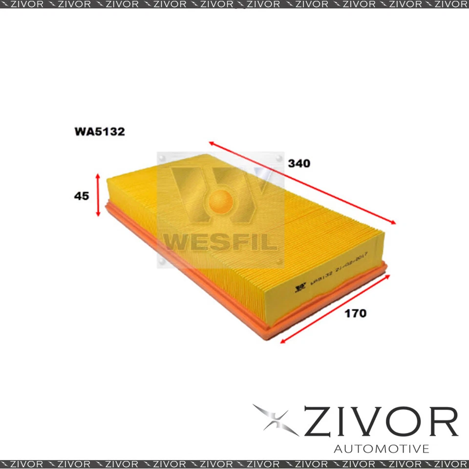 Wesfil Air Filter For Citroen XM 3.0L V6 1997-2000 - WA5132 *By Zivor* - image 1 of 1