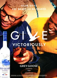 GREY GOOSE VODKA AD #4 RARE 2019 OOP "SOME GIFTS ARE MEANT TO BE SHARED" - Picture 1 of 2