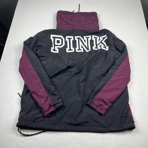 UNDERCOVER Victorias Secret ROSA donna giacca pullover anorak viola colletto pile PICCOLO