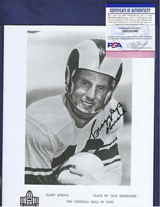ELRoy Crazylegs Hirsch Autographed 8x10 Photo Los Angeles Rams Football HOF PSA - Picture 1 of 1