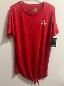 New Era Houston Rockets Shirt Womens Small Red New # - Picture 1 of 2