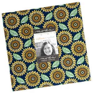 Sunflowers In My Heart Moda Layer Cake 42 100% Cotton 10" Precut Quilt Squares - Picture 1 of 2
