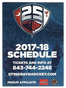 2017-18 South Carolina Stingrays ECHL Hockey Schedule SC Sports Medicine Center - Picture 1 of 1