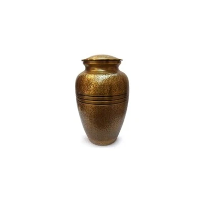 Beautiful Creeping Leaves Memorial Urn for Cremation Ashes – Handmade Brass Urn - Image 1 of 4