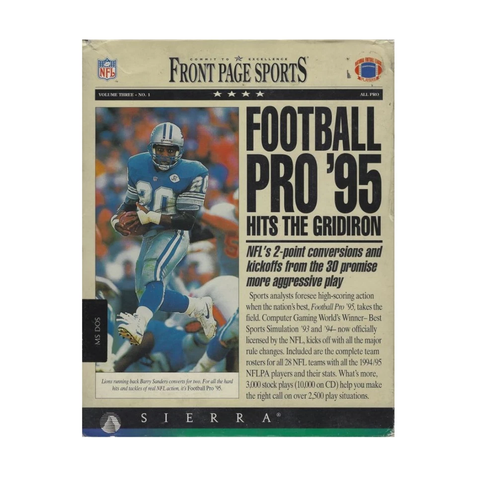 Sierra Computer Game Front Page Sports Football Pro '95 SW (New) - Image 1 of 1