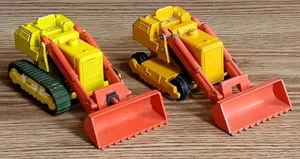 2 x Vintage 1970 MATCHBOX Lesney King Size K-6 CATERPILLAR TRAXCAVATOR playworn - Picture 1 of 17