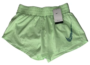 Nike Women DRI-FIT Flex Running Shorts Brief Lined Limelight Size Medium - Picture 1 of 7