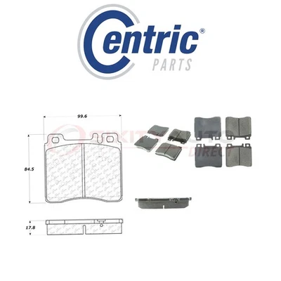Centric Ceramic Disc Brake Pads w Shims for 1994-1999 Mercedes-Benz S320 ye Foto 1 de 4