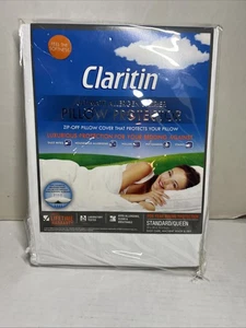 Claritin Standard/Queen Size Ultimate Allergen Barrier Pillow Protector 20x28 in - Picture 1 of 3