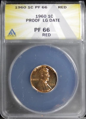 1960 LINCOLN CENT ANACS PF-66 (24330065) - Image 1 of 4
