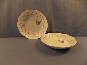 Lenox "Schmetterlingswiese" 2 Suppenschüsseln 8 3/4" - Bild 1 von 4