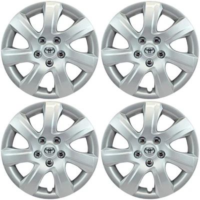 ADEQUADO PARA Toyota Camry 16" calotas de substituição tampas de roda # 445-16S + CONJUNTO DE LOGOTIPO/4 - Imagem 1 de 4