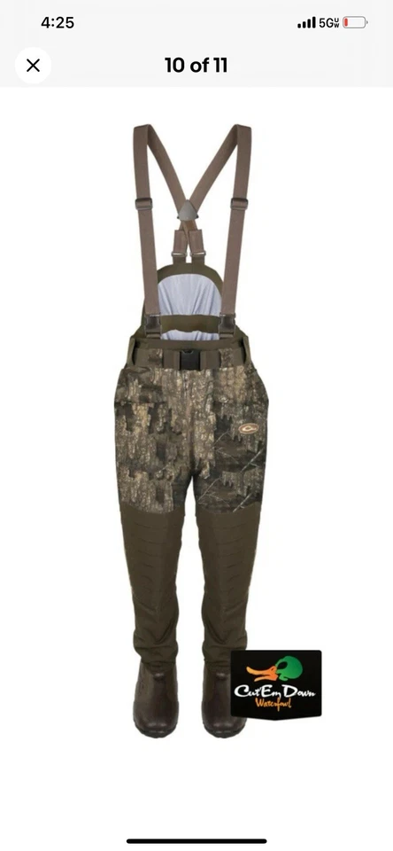 DRAKE WATERFOWL GUARDIAN ELITE 3 LAYER WADERS BREATHABLE Size 12 H61 - Image 1 of 4
