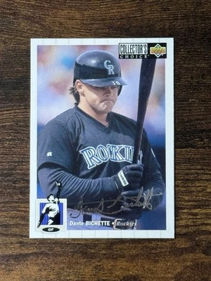 1994 Rockies Dante Bichette Upper Deck Collectors Choice  SILVER SIGNATURE #52 - Image 1 of 2