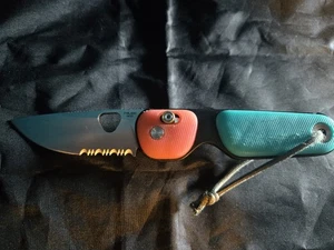 James Brand The Redstone pocket knife. coral & turquoise, combo edge - Picture 1 of 8