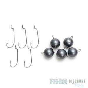 Set di 5 | ganci jigh o ganci offset - incl. Cheburashka 20-50 g a scelta - Foto 1 di 10