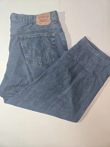 Levi's 560 Comfort Fit High Rise Blue Denim Jeans Size 42 x 30 Cotton Straight - Picture 1 of 7