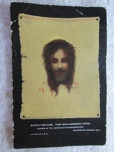 Mira los ojos, se abrirán repentinamente, pañuelo postal de Santa Verónica - Imagen 1 de 2