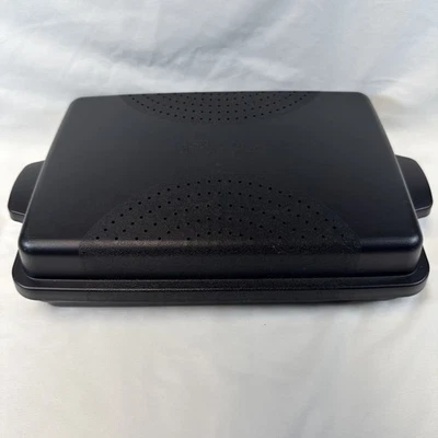 Микроварка микроволновая пароварка Pamped Chef #1146 неглубокая черная прямоугольная - Изображение 1 из 4