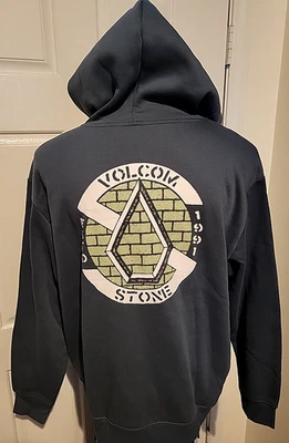 New Men's XL Volcom Stone Roundabout Zipper Hoodie Sweatshirt - Image 1 of 4