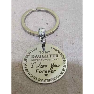 To my daughter I love you forever Keychain keyring key chain ring new - Picture 1 of 2