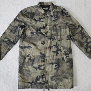10 Deep Tenth Division Garment Supply Camo Jacket Long Windbreaker Men's Medium - Picture 1 of 19