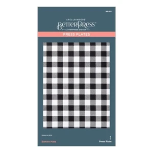 Spellbinders betterpress Placa de prensa Brillo Buffalo Plaid - Imagen 1 de 1