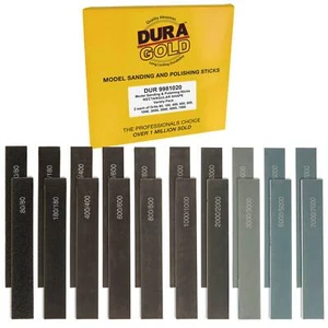 20 Pack Model Sanding and Polishing Sticks 5" Rectangular Shape Variety of Grits - Picture 1 of 5