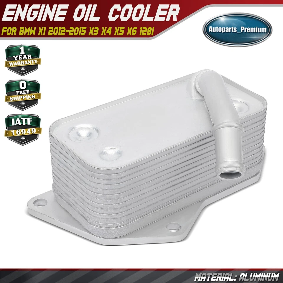 Enfriador de aceite de motor para BMW X1 2012-2015 X3 X4 X5 X6 128i 320i xDrive 640i xDrive Foto 1 de 4