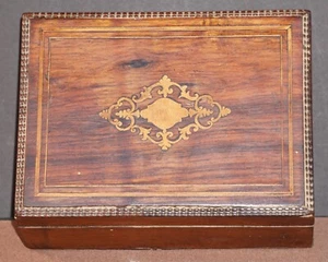 800- ANTICA SCATOLA IN LEGNO INTARSIATO- VINTAGE WOOD BOX - Picture 1 of 7