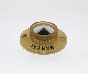 Original Vintage / Antik Radio Phono Plaskon Regler Klar Bernstein Chrom Mitte - Bild 1 von 4