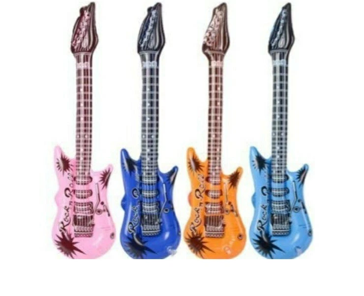 Rock Inflatable Large Guitar 42" Music  Karaoke Rock n Roll Fun Party Favor  - Image 1 of 1