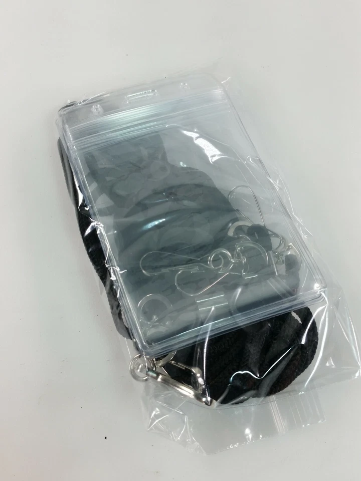 Paquete combinado de 5 soportes de identificación/cordón - vertical - vinilo - paquete de 5 - negro/claro NUEVO Foto 1 de 1